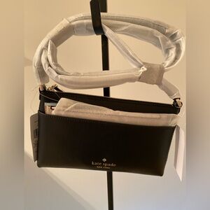 Kate Spade Sadie Saffiano Leather Top Zip Crossbody Black great Christmas gift